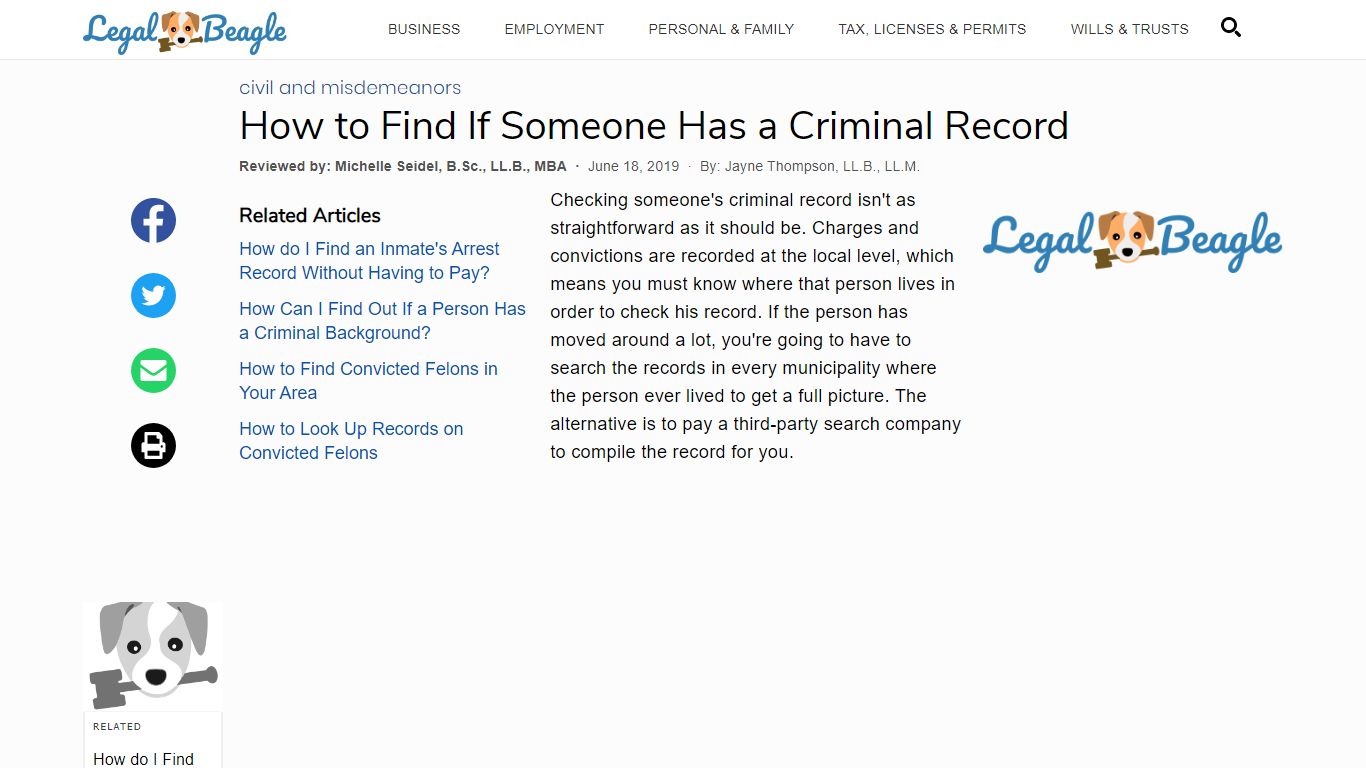 How to Find If Someone Has a Criminal Record | Legal Beagle